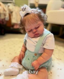 Realistic 24 Weighted Reborn Baby Dolls Toddler Hand-Rooted Hair Boy Girl Gift