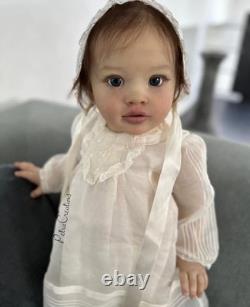 Realistic 26in Assembled Toddler Girl Reborn Baby Doll Hand-Rooted Hair Toy Gift