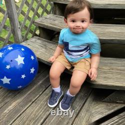 Realistic 28'' Reborn Baby Doll Finished Toddler Boy Short Hair Cloth Body Gift