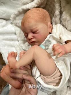 Realistic Baby Reborn Doll Handmade Sleep Newborn Boy Girl Lifelike Painted Hair
