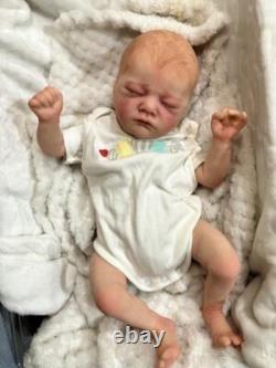 Realistic Baby Reborn Doll Handmade Sleep Newborn Boy Girl Lifelike Painted Hair