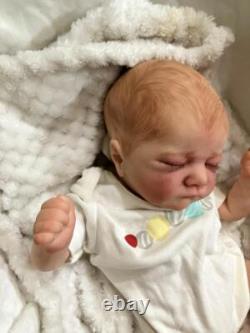 Realistic Baby Reborn Doll Handmade Sleep Newborn Boy Girl Lifelike Painted Hair