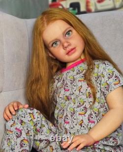 Realistic Reborn Baby 40in Doll Toddler Girl Unfinished Painted Kits Collect Toy