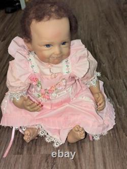 Realistic Reborn Doll 20 Baby Doll in Pink Dress Signed Artist Andrea Arcello