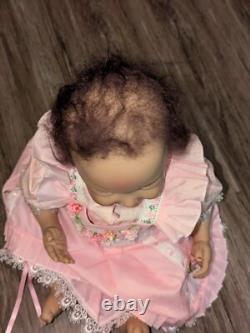 Realistic Reborn Doll 20 Baby Doll in Pink Dress Signed Artist Andrea Arcello