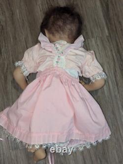 Realistic Reborn Doll 20 Baby Doll in Pink Dress Signed Artist Andrea Arcello