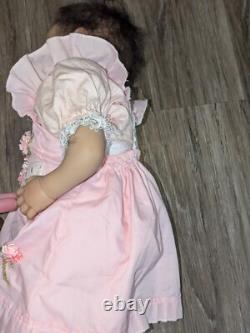 Realistic Reborn Doll 20 Baby Doll in Pink Dress Signed Artist Andrea Arcello