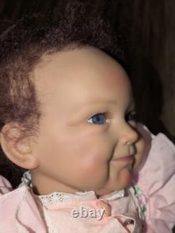 Realistic Reborn Doll 20 Baby Doll in Pink Dress Signed Artist Andrea Arcello