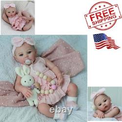 Realistic Reborn Dolls Girl 18 Inch Lifelike Newborn Eyes Open Doll Real Li