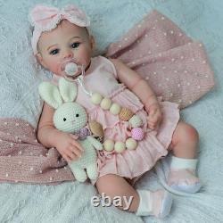 Realistic Reborn Dolls Girl 18 Inch Lifelike Newborn Eyes Open Doll Real Li