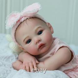 Realistic Reborn Dolls Girl 18 Inch Lifelike Newborn Eyes Open Doll Real Li