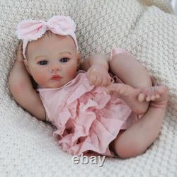 Realistic Reborn Dolls Girl 18 Inch Lifelike Newborn Eyes Open Doll Real Li