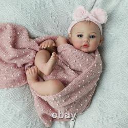 Realistic Reborn Dolls Girl 18 Inch Lifelike Newborn Eyes Open Doll Real Li