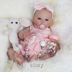 Realistic Reborn Dolls Girl 18 Inch Lifelike Newborn Eyes Open Doll Real Li