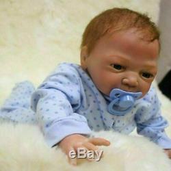 Realistic Reborn Newborn Boy Doll 22 Handmade Vinyl Silicone Baby Dolls Xmas