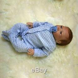 Realistic Reborn Newborn Boy Doll 22 Handmade Vinyl Silicone Baby Dolls Xmas