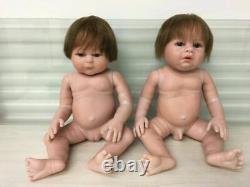 Realistic Reborn Twins Boy+Girl 20'' Full Body Silicone Vinyl Lifelike Baby Doll