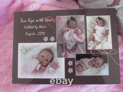 Reborn Asian Doll Suu Kyi by Adrie Stoete, 4 Lbs. 9 Oz. 19 COA