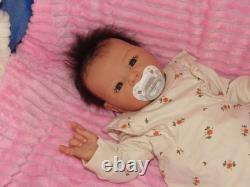 Reborn Asian Doll Suu Kyi by Adrie Stoete, 4 Lbs. 9 Oz. 19 COA