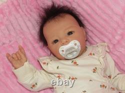 Reborn Asian Doll Suu Kyi by Adrie Stoete, 4 Lbs. 9 Oz. 19 COA