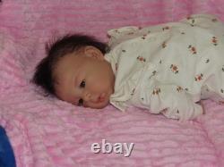 Reborn Asian Doll Suu Kyi by Adrie Stoete, 4 Lbs. 9 Oz. 19 COA