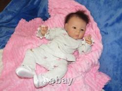 Reborn Asian Doll Suu Kyi by Adrie Stoete, 4 Lbs. 9 Oz. 19 COA