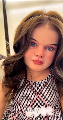 Reborn Baby 40in Doll Toddler Girl Painted Kits Rooted Hair Handmade Collect Toy