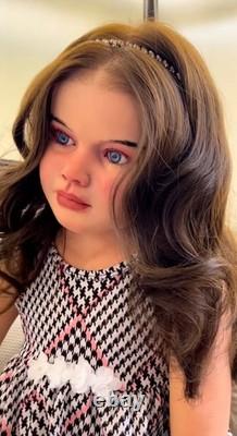 Reborn Baby 40in Doll Toddler Girl Painted Kits Rooted Hair Handmade Collect Toy