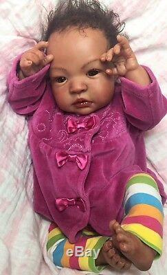 Reborn Baby Biracial Jackie- Doll Therapy for Alzheimers, Kids & Special Needs