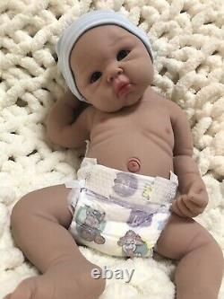 Reborn Baby Boy Doll 7.5 lbs Full Body Silicone 19 Chubby Newborn Dolls Floppy