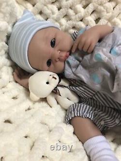 Reborn Baby Boy Doll 7.5 lbs Full Body Silicone 19 Chubby Newborn Dolls Floppy