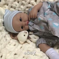 Reborn Baby Boy Doll 7.5 lbs Full Body Silicone 19 Chubby Newborn Dolls Floppy