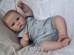 Reborn Baby Boy Doll Charlotte Painted Hair 26 in Length Toddler Kit