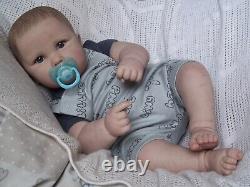 Reborn Baby Boy Doll Charlotte Painted Hair 26 in Length Toddler Kit