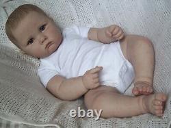 Reborn Baby Boy Doll Charlotte Painted Hair 26 in Length Toddler Kit