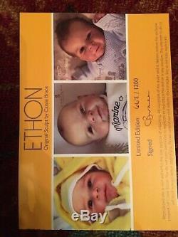 Reborn Baby Boy Doll Ethon By Cassie Brace Sold Out LMT Edition 20 Tall COA