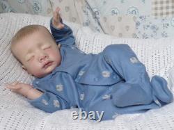 Reborn Baby Boy Doll Mika Painted Hair 19 in Length