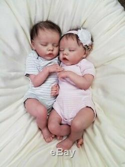 Reborn Baby Boy and Girl Twin A & B by Bonnie Brown Reborn Dolls Lifelike