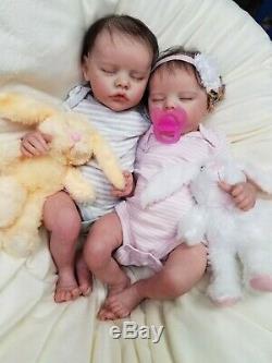 Reborn Baby Boy and Girl Twin A & B by Bonnie Brown Reborn Dolls Lifelike