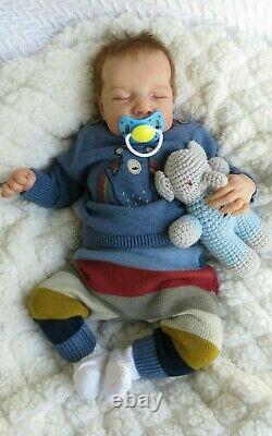 Reborn Baby Boy doll Levi Sculpted by Bonnie Brown with COA