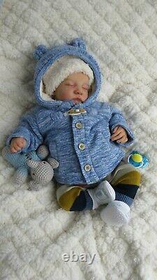 Reborn Baby Boy doll Levi Sculpted by Bonnie Brown with COA