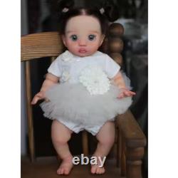 Reborn Baby Doll 16in Rooted Hair Artist Painted Cloth Body with Belly Plate New