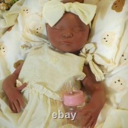 Reborn Baby Doll 18.5 Inch Full Silicone Realistic Newborn Luna Tan KUICEO Girl