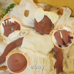 Reborn Baby Doll 18.5 Inch Full Silicone Realistic Newborn Luna Tan KUICEO Girl