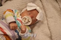 Reborn Baby Doll Alyssa Lifelike Painted Newborn Doll cloth body vinyl limbs