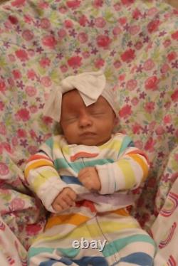 Reborn Baby Doll Alyssa Lifelike Painted Newborn Doll cloth body vinyl limbs