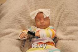 Reborn Baby Doll Alyssa Lifelike Painted Newborn Doll cloth body vinyl limbs
