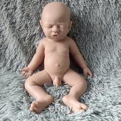 Reborn Baby Doll Girl 17 Inch Unpainted Full Silicone Floppy Doll Christmas Gift