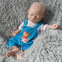Reborn Baby Doll Girl 17 Inch Unpainted Full Silicone Floppy Doll Christmas Gift