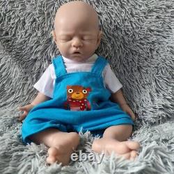 Reborn Baby Doll Girl 17 Inch Unpainted Full Silicone Floppy Doll Christmas Gift